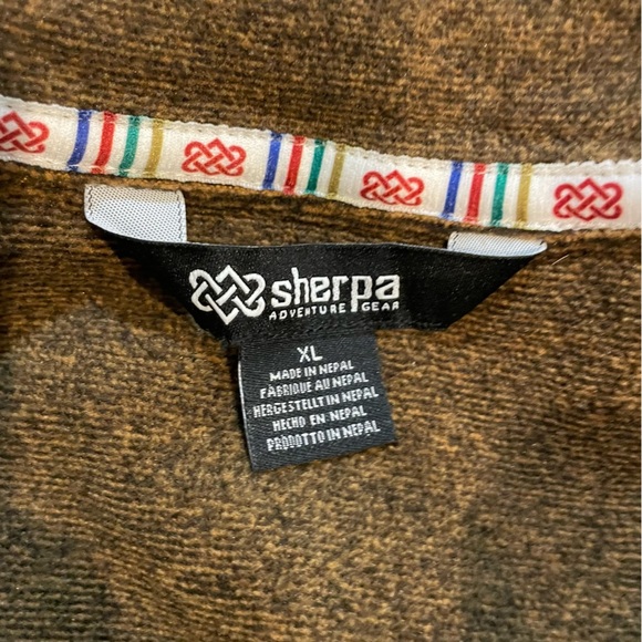 NWOT Sherpa Adventure Gear Brown Zip Up Jacket Brown Recycled Polyester XL Nepal - Picture 4 of 9